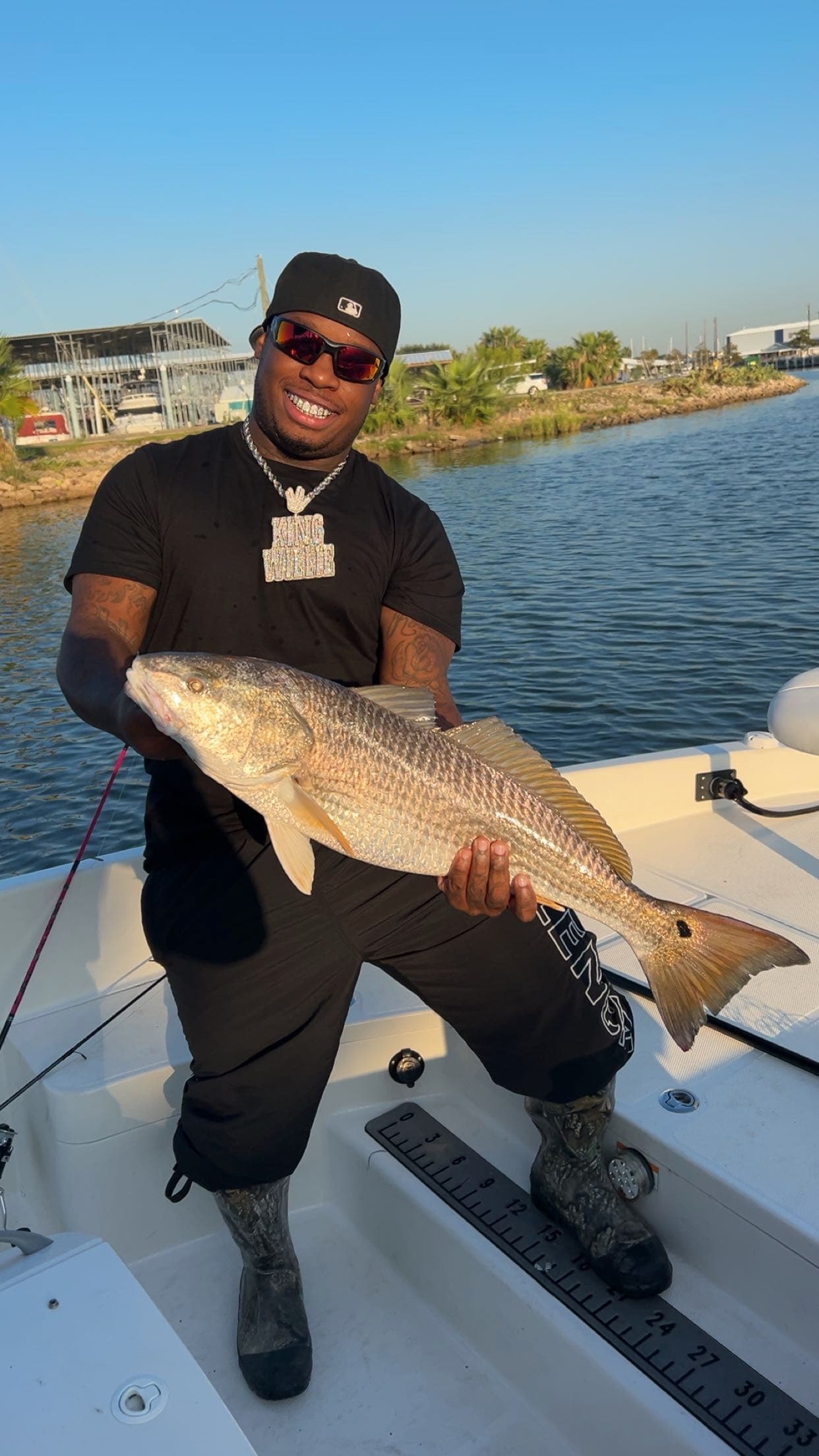 with a bull redfish
